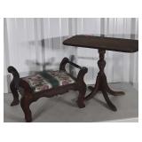 Two pc Furniture Lot, small misc stand,