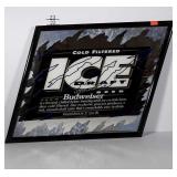 Budweiser Ice Draft Beer Advertising mirror.