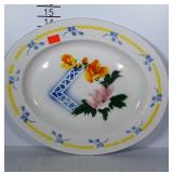 Bumper Harvest metal serving tray with floral