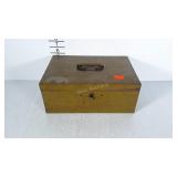 Metal box with lock/key. Nice patina.