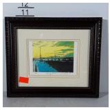 "Snowy Sunset" print, signed, numbered, double
