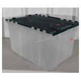 Storage tote, 12 gallon flip lid tote