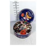 Tin full of buttons