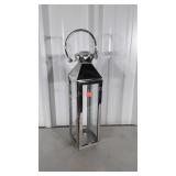 Candle Lantern, chrome finish Surround glass