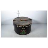 Early hat box with strap, Knox Hats