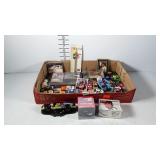 Flat of Nascar collectibles, cards cards, pen,