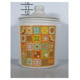 Vintage "patchwork" cookie jar.