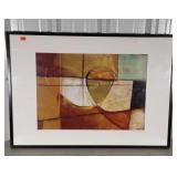 Abstract print, framed and matted, 40 x 29