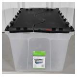 Storage tote, 12 gallon flip lid tote