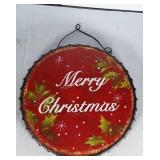 Metal Mery Christmas Wall Decor. 13" tall.
