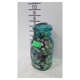 Buttons, Ball jar with glass lid full