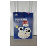 Lighted Snowman, 22.7" stained glass Style