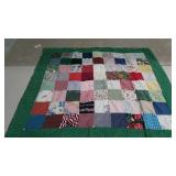 Knotted quilt throw size, 42 x 45