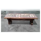 Bench with decoupage Wildlife scene