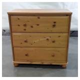 Pine 3 drawer Bedroom Chest, 32x32" high
