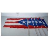 6 new in bag Puerto Rico Flags