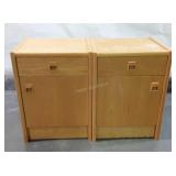 Pair of Nightstands, modern oak, drawer over