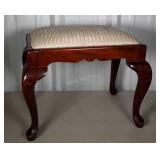 Upholstered Stool, Queen Anne legs, needs spot