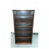 Bookcase, Mahogany color finish, 32x60" high,