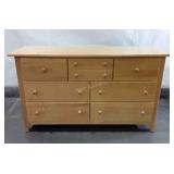 Stanley Dresser, maple 7 Drawers, 56" long