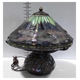 Dragonfly metal and stain glass Style table lamp,