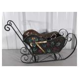 Christmas Sleigh, Tin made Decorative sleigh