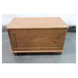 Raised panel toy / storage chest in pine finish