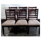 Set of 6 Dining Chairs, dark color finish formal