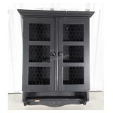 Wall Cabinet, chicken wire door panels, medicine