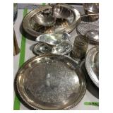Silverplate- with platters, covered dish, bowls