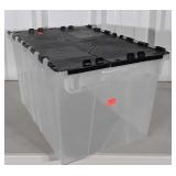 Storage tote, 12 gallon flip lid tote