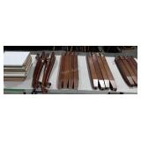 Table Legs and Shelf Boards lot, four sets of 4