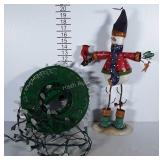 Metal Winter Snowman. About 20" Tall + a roll of