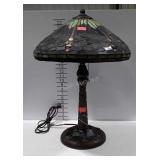 Dragonfly metal and stainglass Style table lamp,