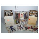 Assorted sewing patterns.