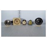 Vintage clock lot. Westclock, Harmony House &