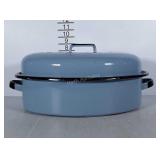 Large blue enamel roaster. Nice, usable