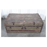 Vintage Steamer Trunk, flat top, 34x20x13" high,