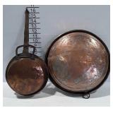 Copper colander and copper pan