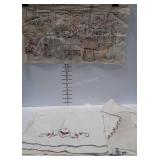 Vintage needle work pieces, approximately 25