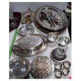 Group of silverplated Service pieces, some are