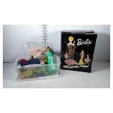 Dolls, Barbie case 1962, toy soldiers, clothes,