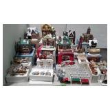 Holiday village,  lighted houses, hotels, train