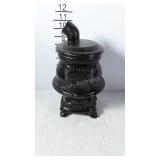 Cookie jar shaped like pot belly stove