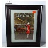 The New Yorker cover print, framed and matted