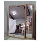Mirror, light oak framed, 24x42"