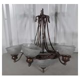 Ceiling light chandelier fixture, 7 bulb total,