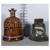 Bell shaped cookie Jars. Brown one is made in