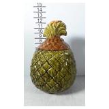 Cookie jar, pineapple shape, some paint loss