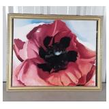 Framed floral print, 22x28